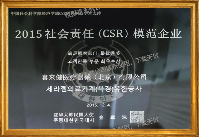 2015年社会责任(CSR)模范企业