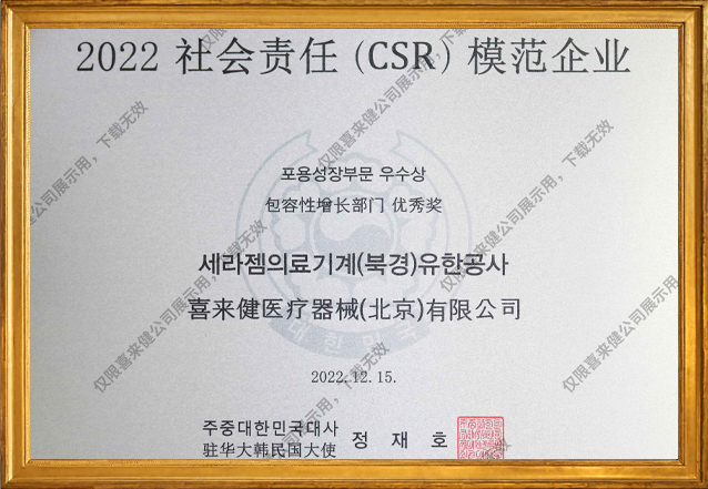 2022年社会责任(CSR)模范企业奖牌