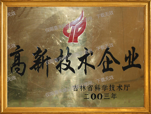 高新技术企业认定证书