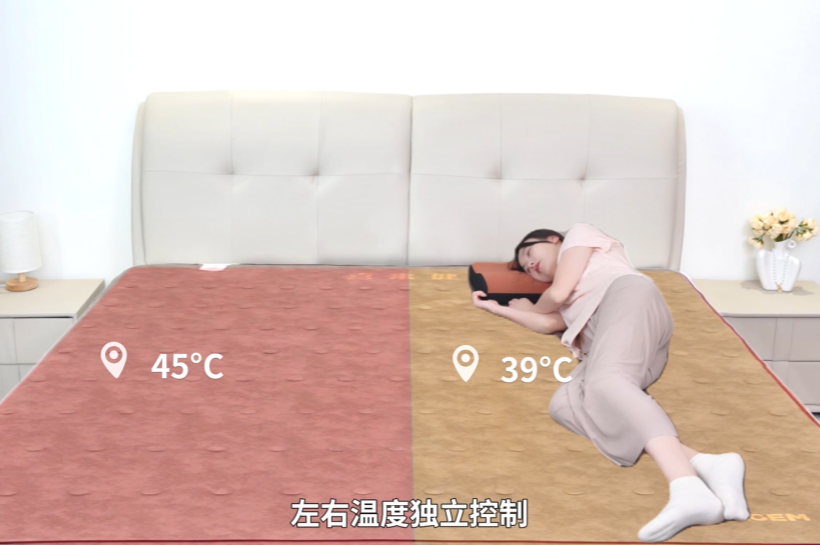 喜来健电热褥垫，碳纤维发热效果，安全舒适更健康！